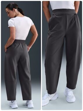 Nike Dri-FIT 24.7 Women's Track Pants Dark Gray S Elastic Waist Pockets